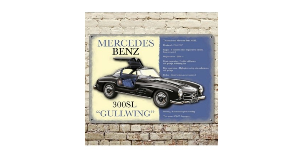 Plaque M Tal Mercedes Benz Sl Culliwing Plaques Metal Auto